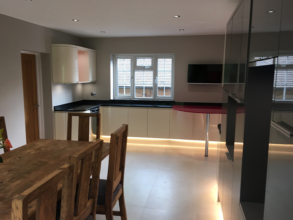 Kitchen electrical installation by Craig Garner Electrical Ltd. Surrey